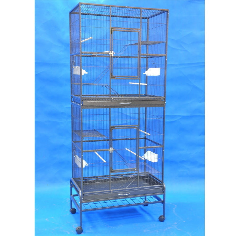 Granite Bird Cage With Multiple Compartments Reference: Double Compartment Bird Cage With Stand 30 X 18 X