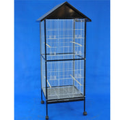 Small Aviary Bird Cage with Stand Black and White 0591