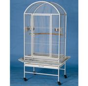 Arch Top Large Bird Cage with Stand 28" x 20" x 60" (Green Vein) 0652