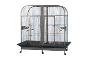 Large Bird Cage Double Compartment 66"x32"x68"Black 0887