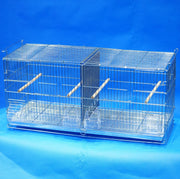 Bird Breeder Cage 76cm Galvanised Stackable with Removable SOLID DIVIDER 2421 (min ctn qty 4)