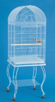 Arch Top Bird Cage 20"x 20" with Stand (Silver Vein) 0109