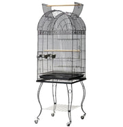 Arch Open Top 20"x 20" Parrot Bird Cage with Stand (Black Vein) 0103T