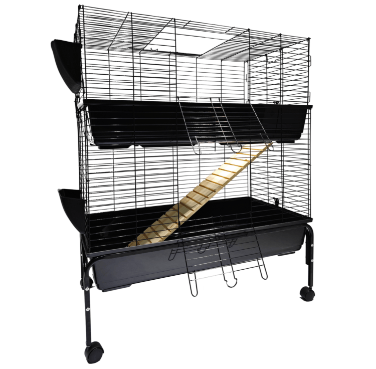 Double Storey Rabbit Hutch Cage 100 cm with Stand (3647-DS) - EP ...