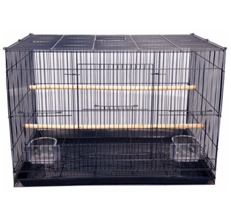 Exercise Bird Cage 60cm Black 2423 - EP Distributors Pty Ltd - Bird Cages With Large Swing Exercise Areas