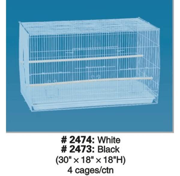 Image showcasing Extra Wide Exercise Bird Cage 76cm Black 2473 - EP Distributors Pty Ltd