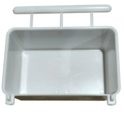 White Plastic Bird Feeder With Perch (8035)