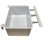 White Plastic Bird Feeder With Perch (8035)