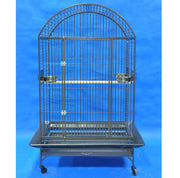 Arch Top Large Bird Cage with Stand 36"x 26" x 64" (Green Vein) 0682