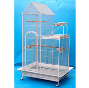 Bird Cage with Playground Top 36"x26"x69" Silver 0799