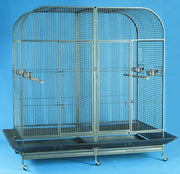 Large Bird Cage Double Compartment Silver 0889