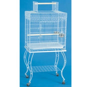 Flat Open Top Bird Cage with Stand Parrot 24"x 16" (Black Vein) 0223