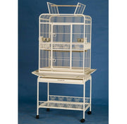 Open Top Parrot Bird Cage with Stand 27.5" x 21.5" x 65.5" (Silver Colour) 0569