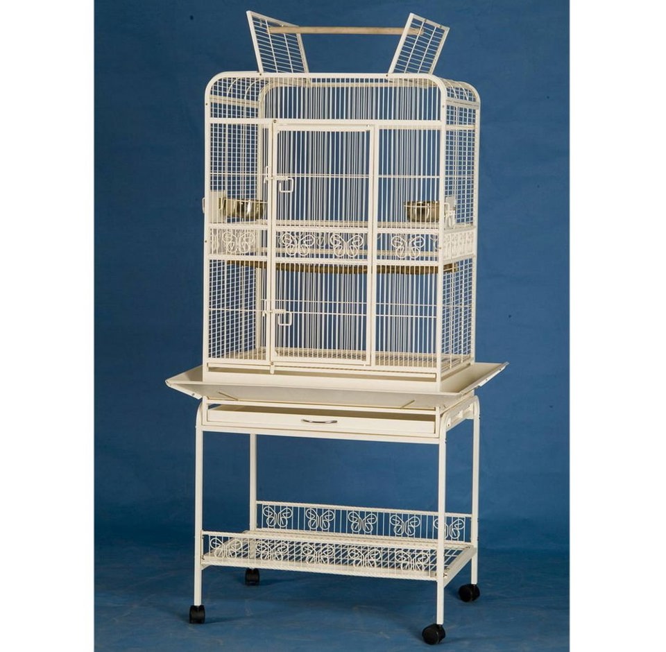 View of Open Top Parrot Bird Cage with Stand 27.5