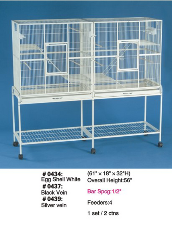 Visual Reference: Double Compartment Bird Cage 61 X 18 X 32 With